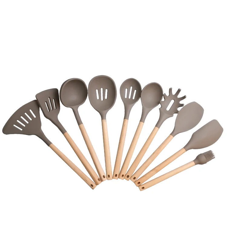 Premium Wholesale 10 Piece Kitchen Gadget Cooking Hand Tools With Wood