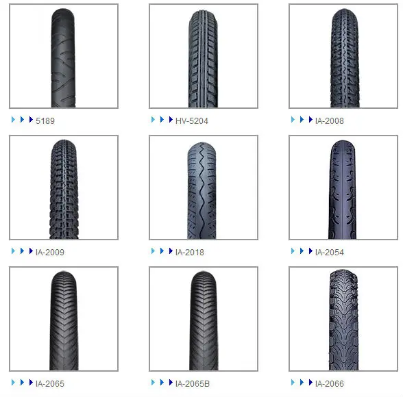 bmx tire size chart