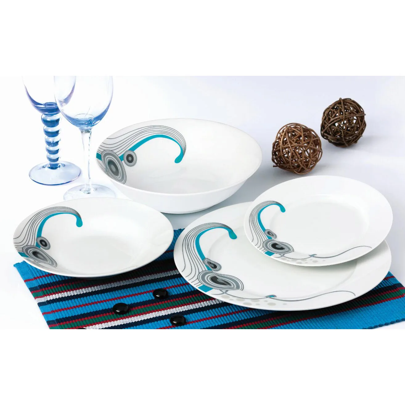 Modern Spanish Style 19pcs Reusable Simple Dining Dinnerware Set Buy Simple Dining Dinnerware