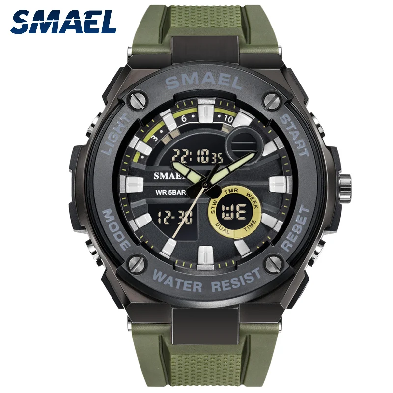 

SMAEL 1625 Top Luxury Brand Men Digital And Quartz Movement Watch Fashion LED Digital 50M Waterpoof Sport Watch Men, N/a