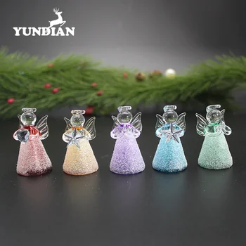 small glass christmas figurines