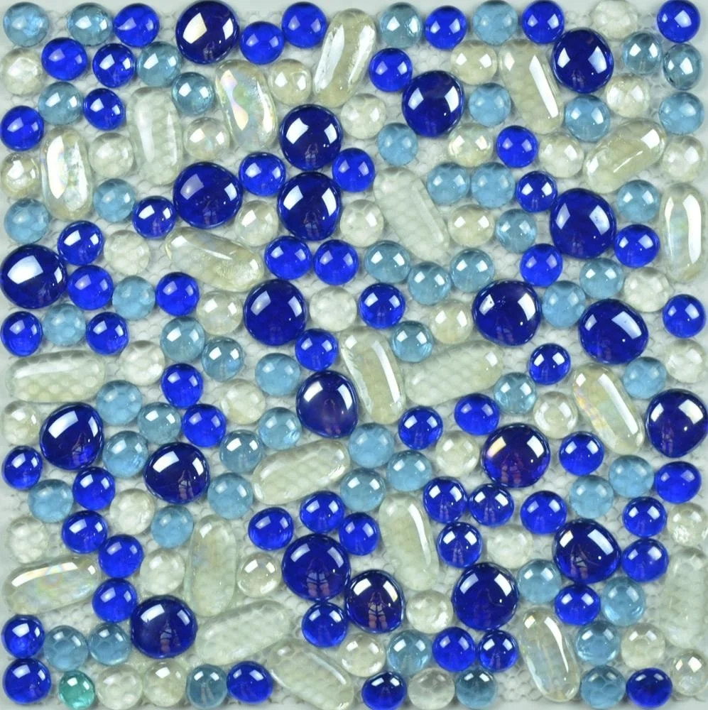 Decorative Glass Beads Glass Gems Multi Colored Glass Pebble Mosaic ...