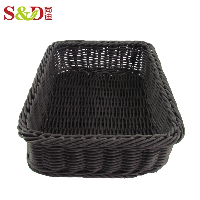 artificial plastic weaving basket supermarket fruit display