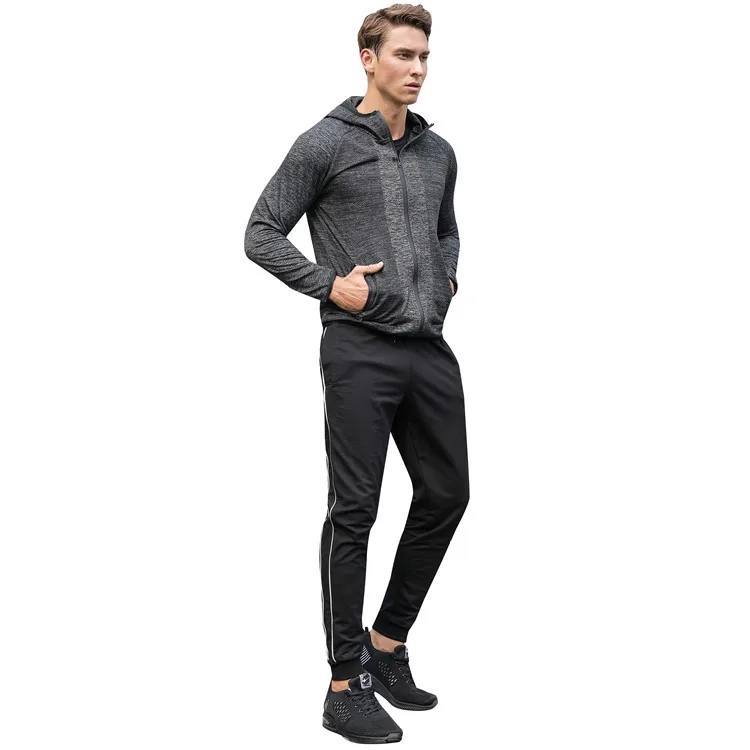 

Hot Sale Breathable Men Sports Clothes custom tracksuit with Zipper-up,sport hoodies sweatshirts, Request
