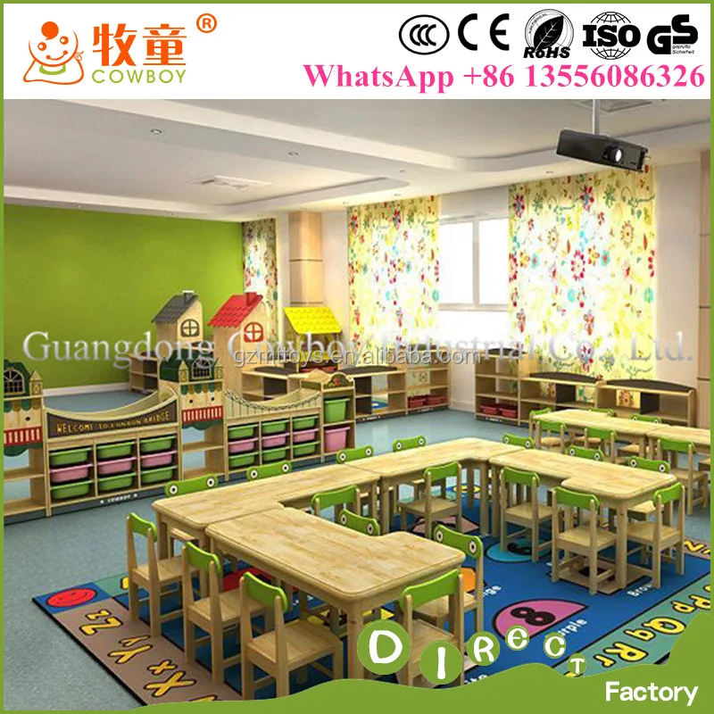 Solid Pine Wood Kindergarten Tables And Chairs Desks And Chairs
