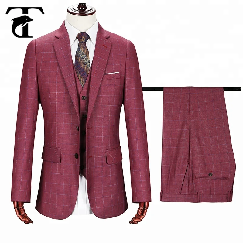 

Top Men Suit Fashion Business Men Suits 3 Pieces Latest Design Men Suits Wedding Slim Fit