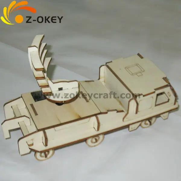 Z3D1217-3 3D wood puzzles for assembling a truck