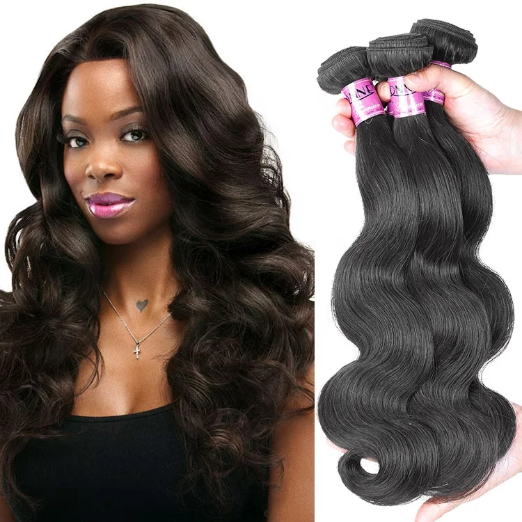 

Alibaba website best quality brazilian hair wholesale in brazil, Natural color #1b
