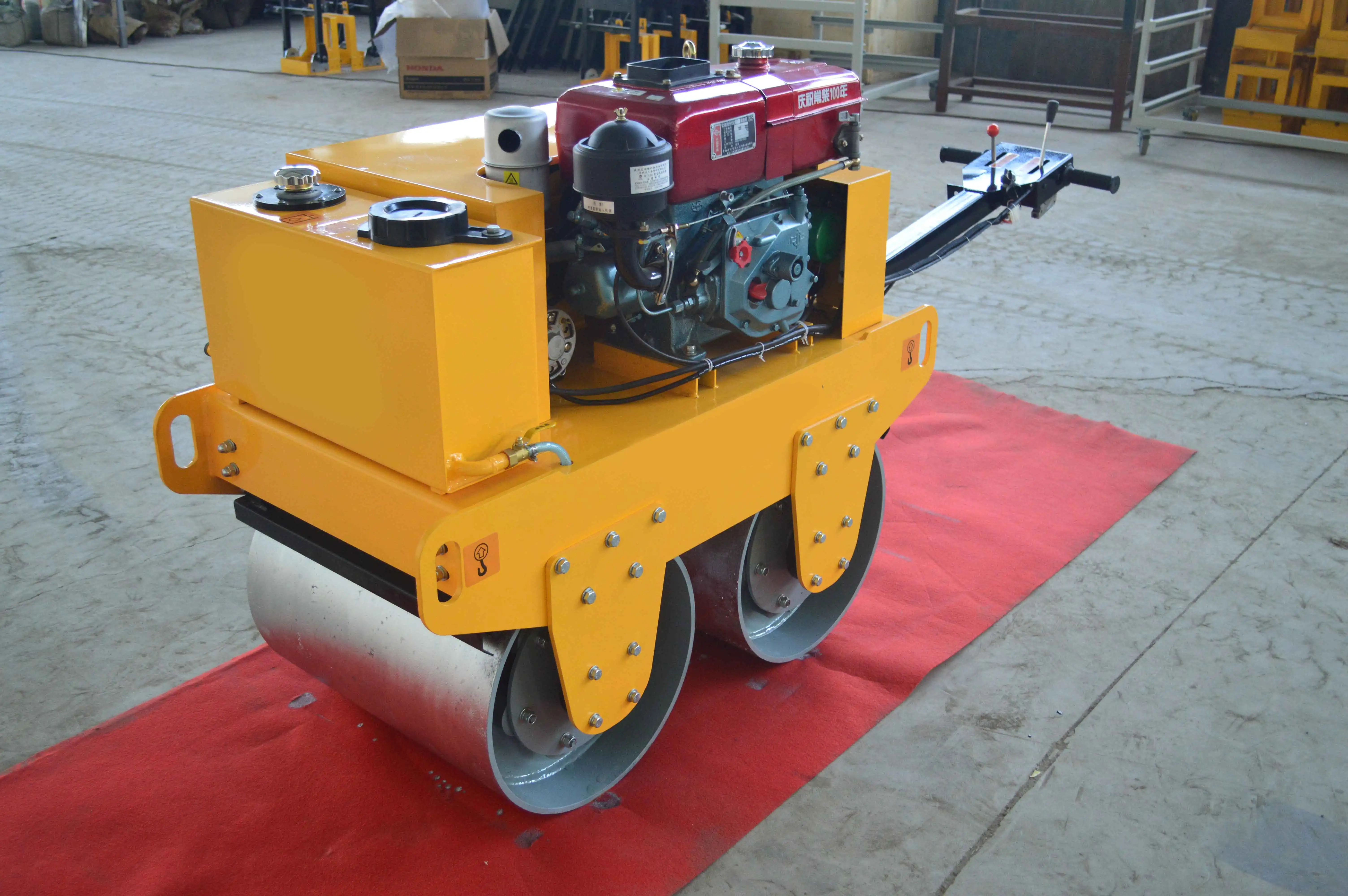 Water Cooled Double Drum Asphalt Road Roller - Buy Asphalt Hand Roller ...