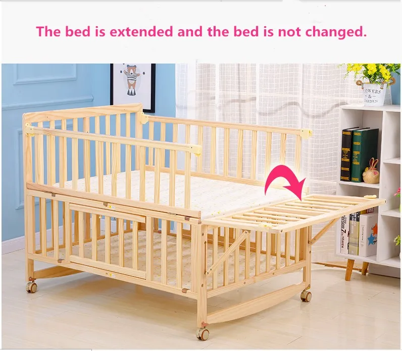 Best Selling Home Furniture Baby Product Wooden Double Baby Cot/adult