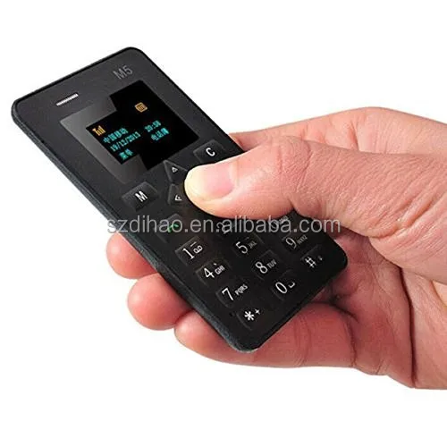 DIHAO Small size credit card mini cell phone Aiek Mini M5 Phone