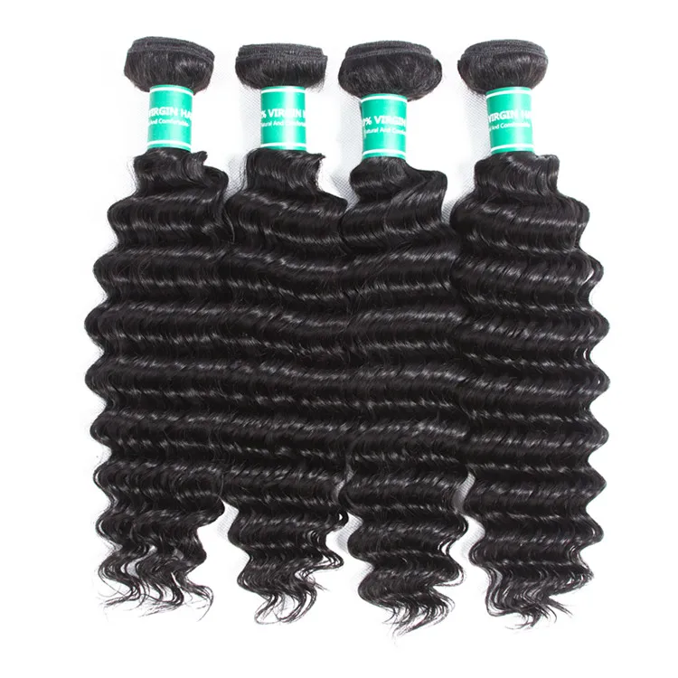 

Wholesale 100% Unprocessed Virgin Indian Human Hair 10A Grade Mink Deep Wave Human Hair Weft