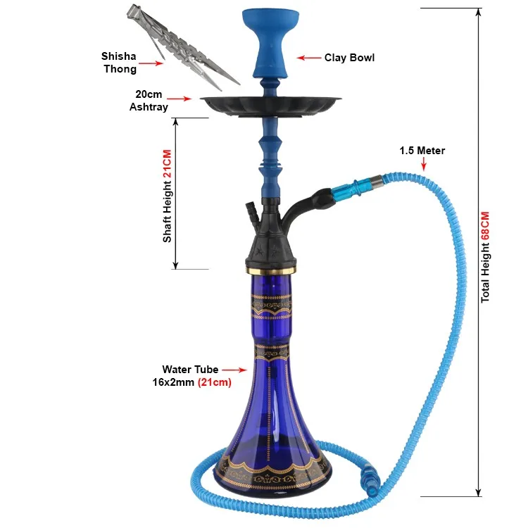 2020 New Design Zinc Hookah Wholesale Large Size Shisha Diy Narguile Hookah Pipe Shisha Pen