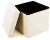 Leather Folding Footrest Stool Coffee Table Organizer Bench Storage Ottoman