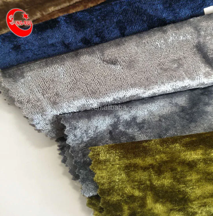 Retro And Nobel Style Upholstery Fabric Crush Silk Velvet Fabric For Sofa
