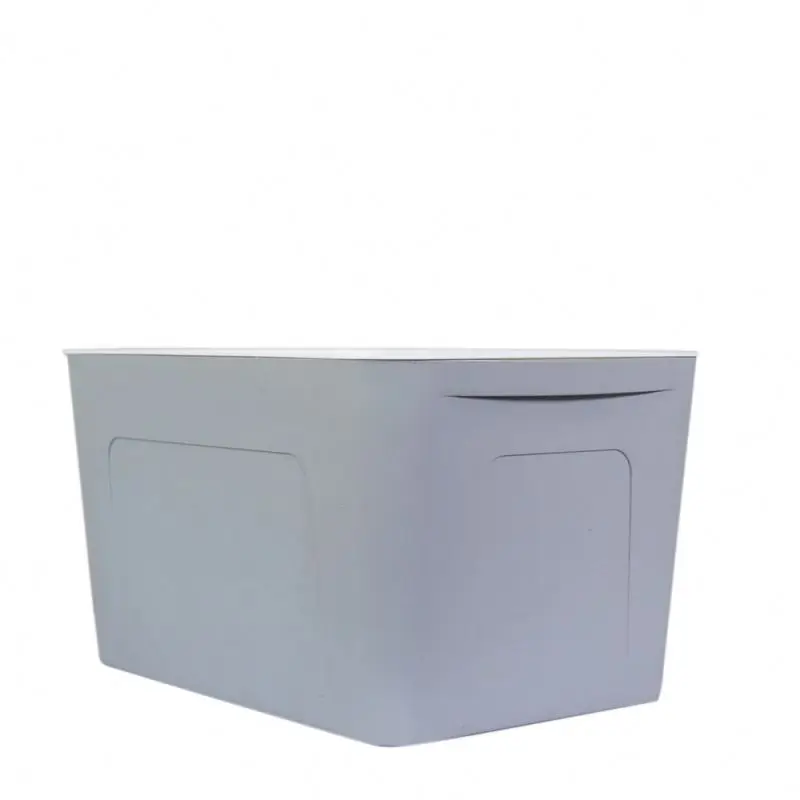 

insulated plastic keyboard collapsible storage box with lid, Grey beige and customized
