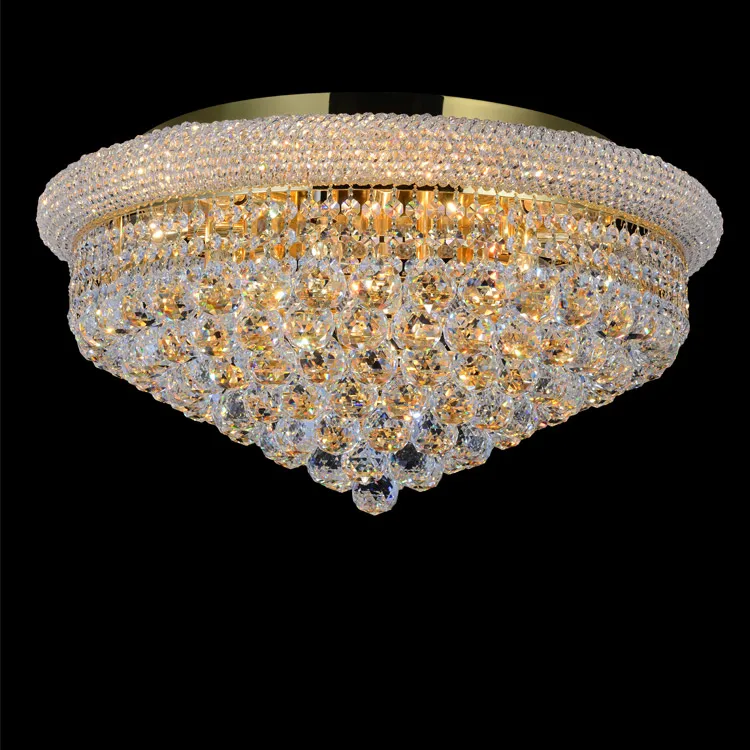 Brand New Technology CE Big Round Crystal Ceiling Lamp Fixture