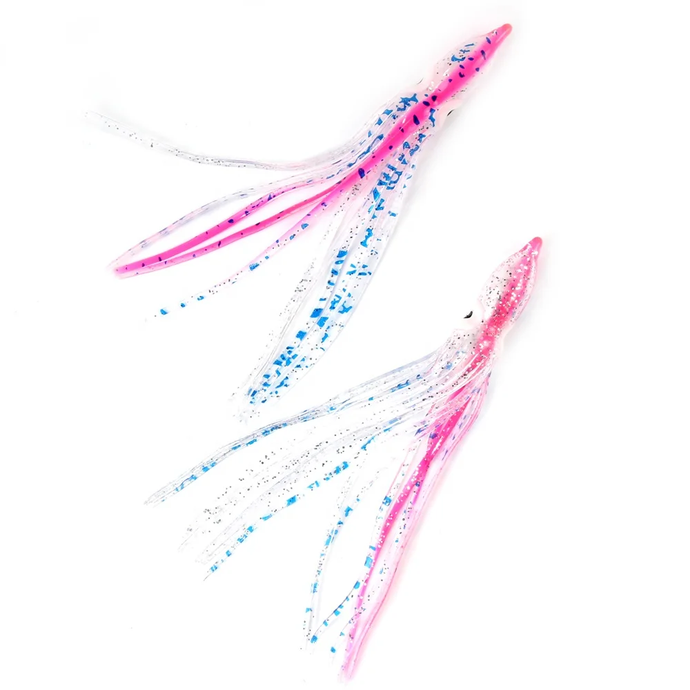 

TEIWOO 12cm4g hot sale hollow squid bait pink transparent fishing lure octopus