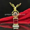 Top Quality Custom Design Metal Eagle Trophy Crystal Trophy Award With Metal Eagle