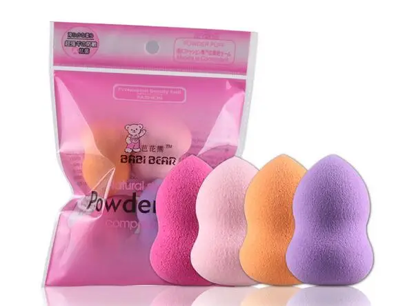 

4PCS Makeup Sponge Puff Powder Wet And Dry Puff Smooth Make Up Cosmetic Sponges, Random color 4pcs a set