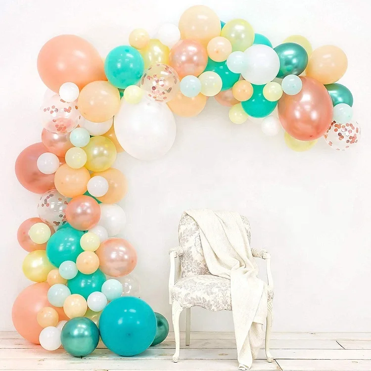 Party Supplies Diy Decorations Green Orange Yellow Balloons
