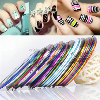 New Design Nail Art Tips Fake Nails Rolls Striping Tape Diy Nail