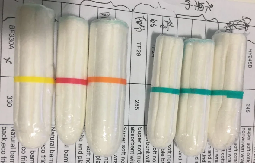 Natural Most Absorbent Viscose Rayon Tampons Customized Packaging For
