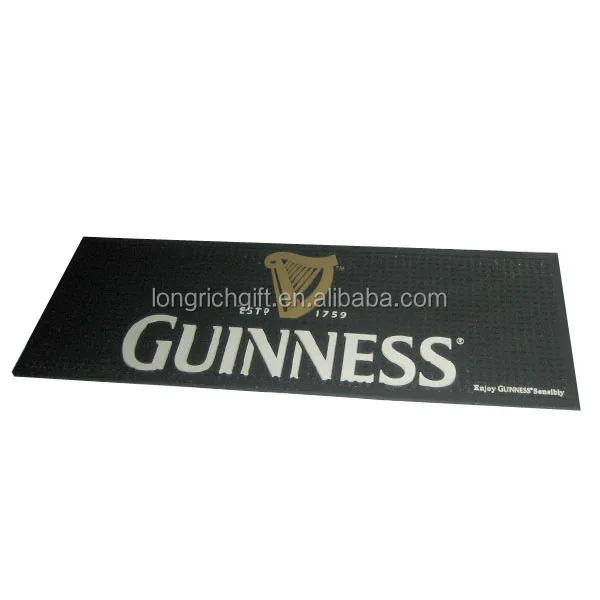 Guinness Pvc Bar Mat Rubber Bar Runner With Embossed Logo