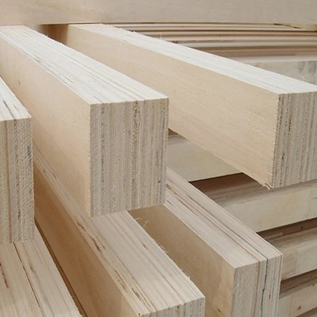 wooden laminated veneer lumber beam, wood beam. 