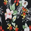 flora printed PU leather fabric for streetwear