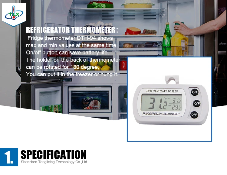 Fridge Refrigerator Thermometer Freezer Room Thermometer Min Record Digital  Dropship - AliExpress