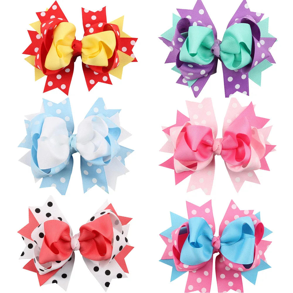 Bowknot Baby Girls Hair Clips Pin Bows Barrette Hairpin Accessories For