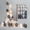 Cotton Ball Battery String Light Christmas Decoration Light