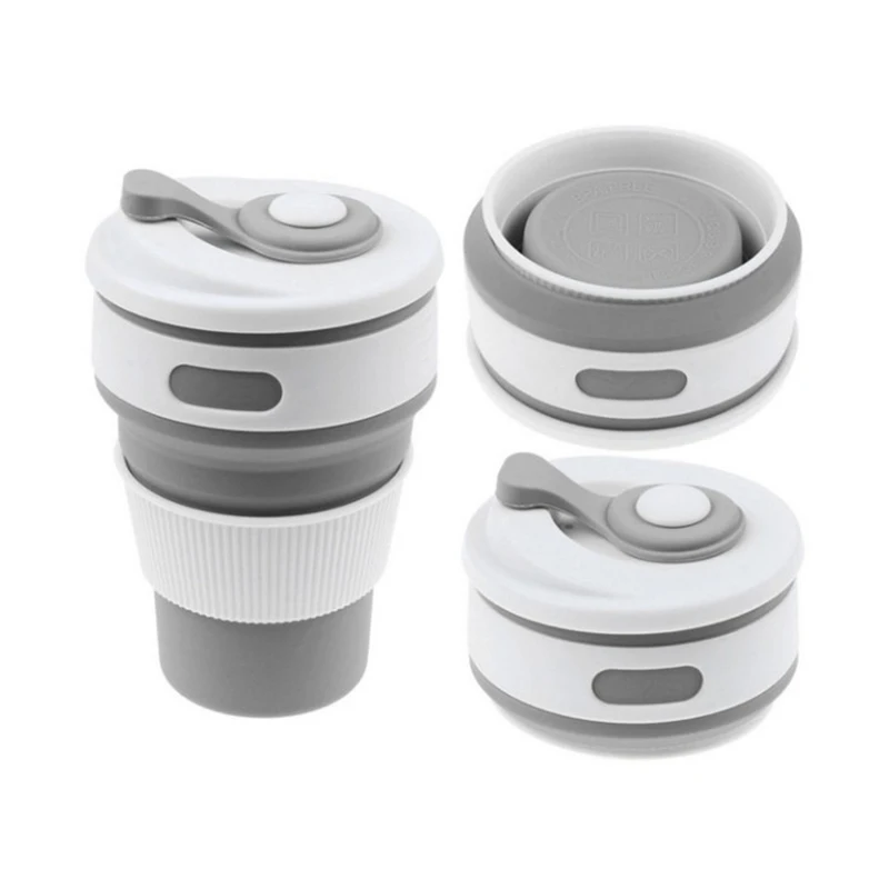 Eco Friendly Folding Collapsible Reusable Silicone Foldable Coffee Cup