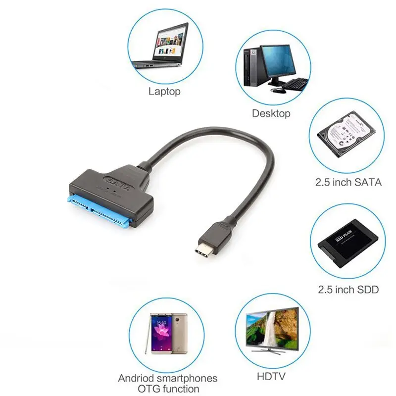 External Hard Drive Connector For 2.5'' Sata Drives Sata Ssd / Hdd To