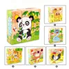 New 6 in 1 Cartoon Animal Fruit Wooden Magic Puzzle Cube Educational for Kids
