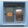 private model custom logo I6 Light-up logo power bank pen usb and wireless mouse gift set with gift box and hand bag