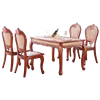Luxury Rattan Living Room furniture Cane Dining Set 1 Table With 4 Chiars
