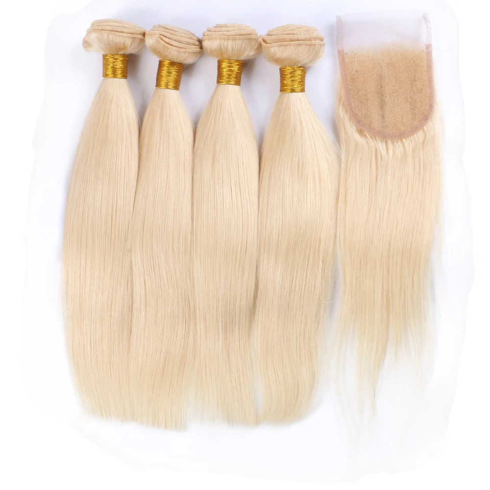 

Wholesale 613 Blonde Straight Hair Weave 100% Virgin Brazilian Human Hair