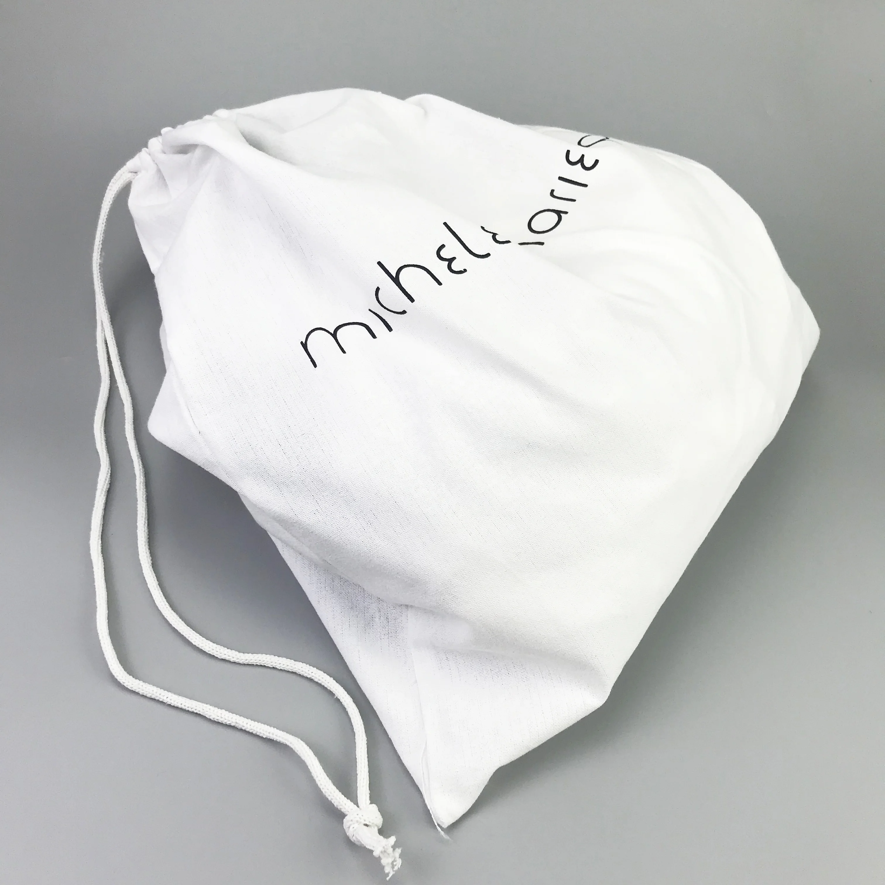 
Custom Logo Dark Blue Cotton Flannel Dust Bag Covers For Handbags 