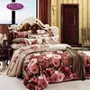 Super soft 100% cotton quilt cover bedding set rose print fancy designer bed sheets