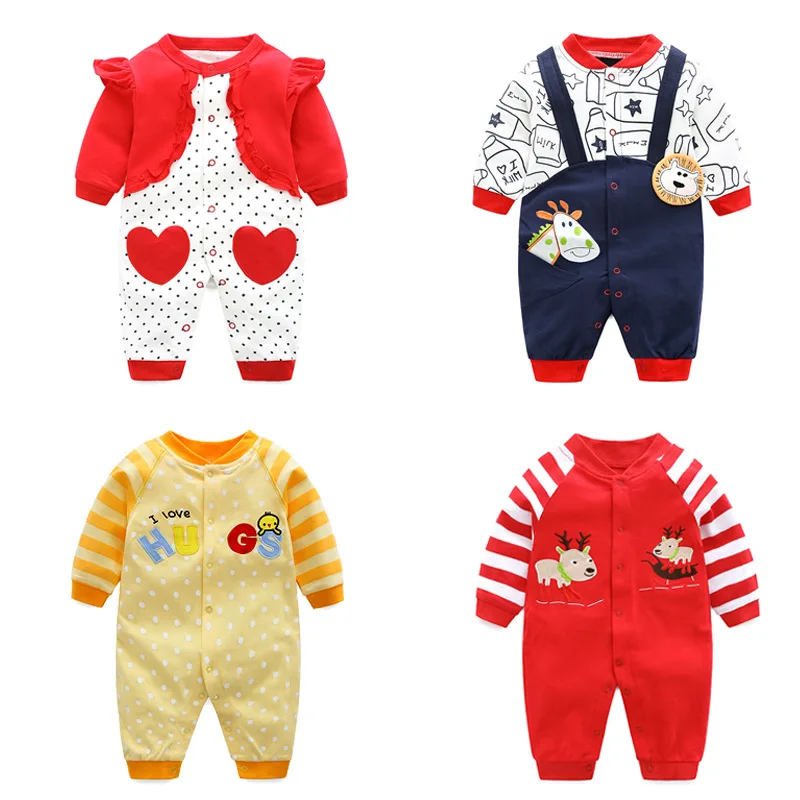 Lovely Beautiful Long Sleeve Design Baby Romper Boutique Baby Clothes