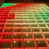 Disco light up laminate dance floor portable stage lighting for party event 3D led dance floor infinity mirror surface