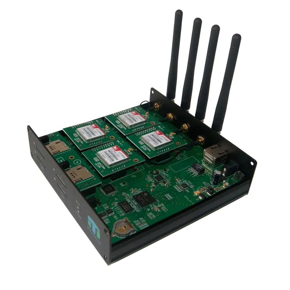 High Quality Voip Gsm Gateway Raspberry Pi Gsm Interceptor 4 Sim Cards