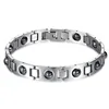 on sale Fashion Jewelry Vital Two Tone Stainless Steel Hand chain Waterproof Magnetic Bracelet bangle
