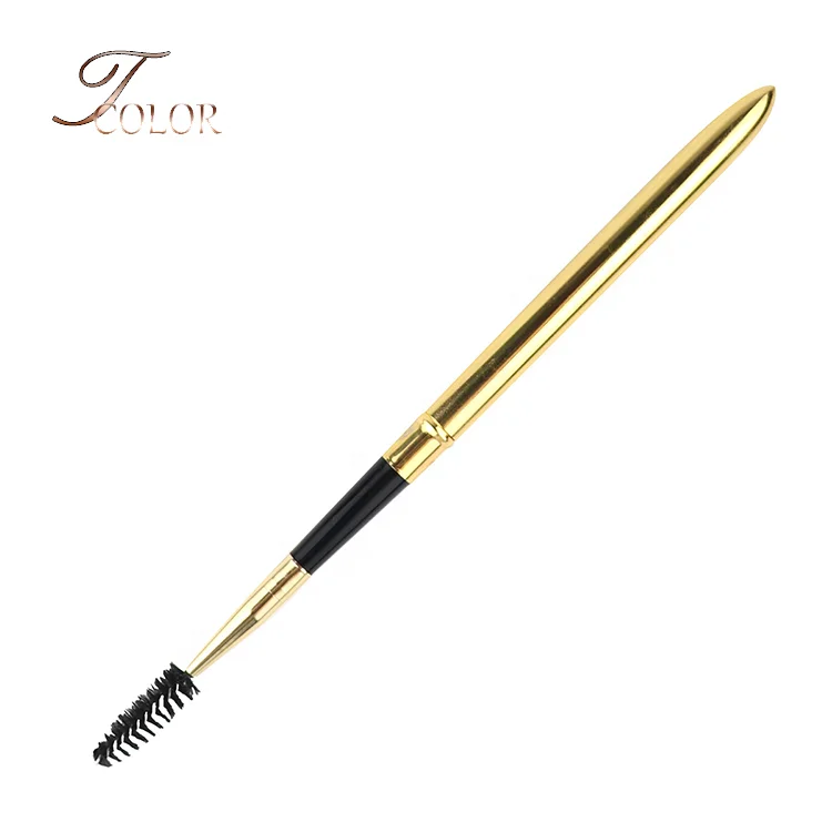 

Private Label Eye Brush Gold Metal Handle Eyelash Brush Mascara Wands Applicator, As per picture