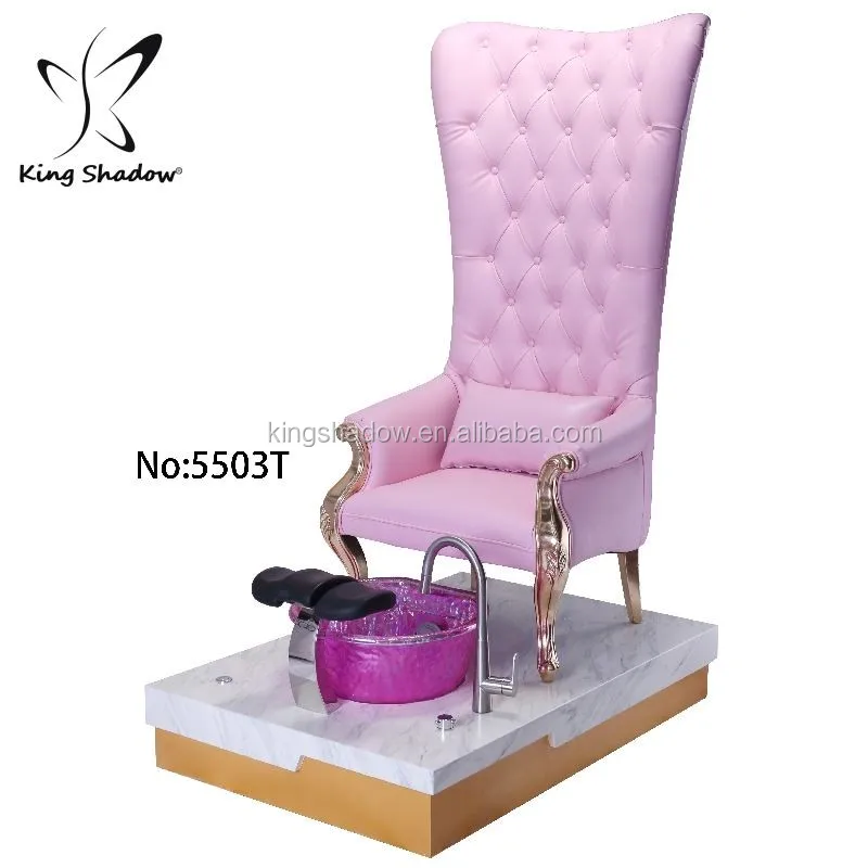 Best Selling Luxury Used Nail Salon Pink Throne Spa Pedicure Chair