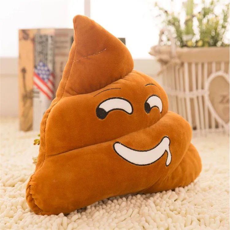 Hot Selling Novelty Emoji Smiley Emotion Cushion Poop Face Toy Plush