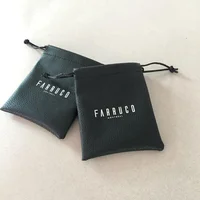 

2018 Custom Small Draw String Leather Pouch For bracelets