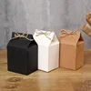 Customized logo Honey brown plain small cardboard Kraft Paper food cookies gift tea Box chocolate Packaging with hemp rope